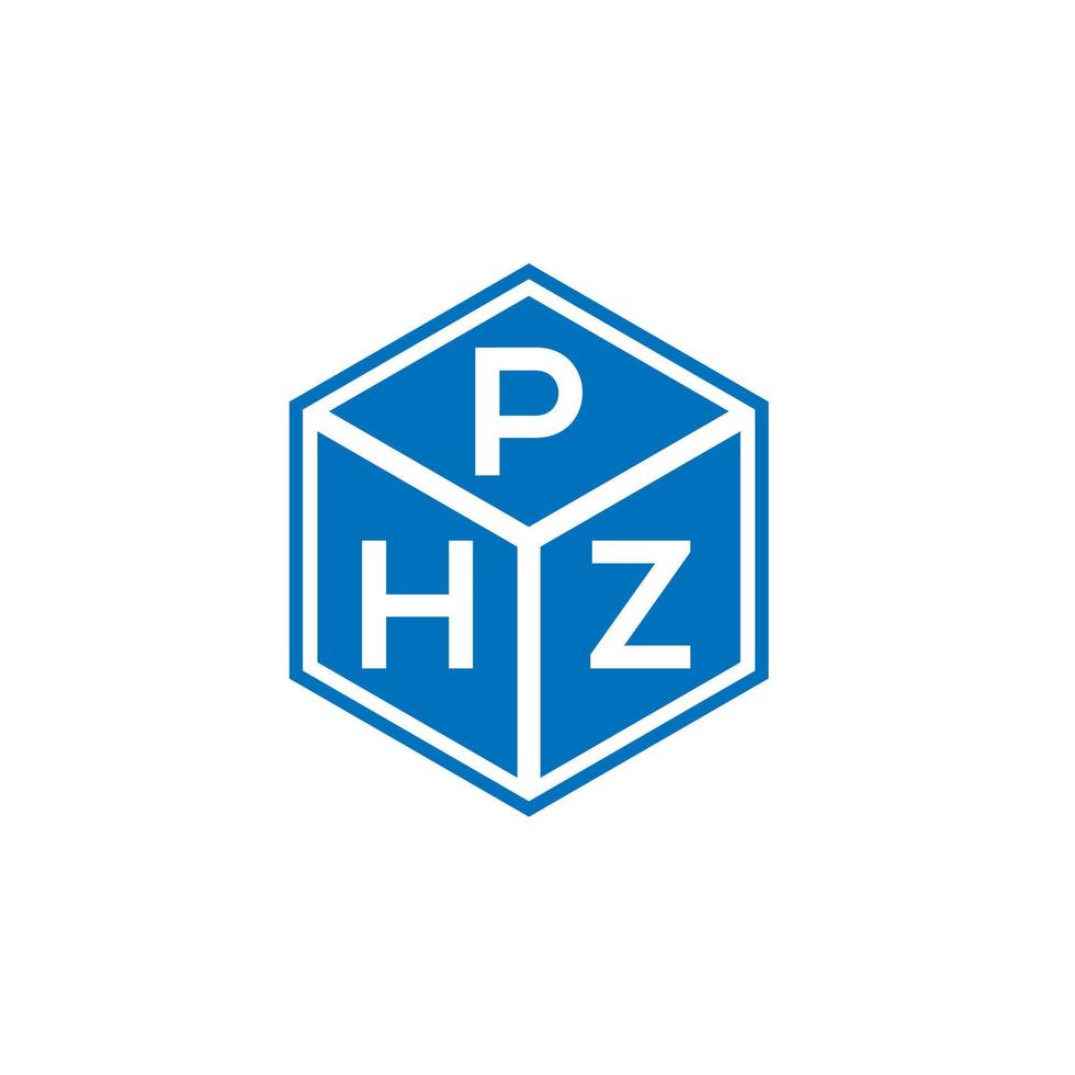 création de logo de lettre phz sur fond noir. concept de logo de lettre initiales créatives phz. conception de lettre phz. vecteur