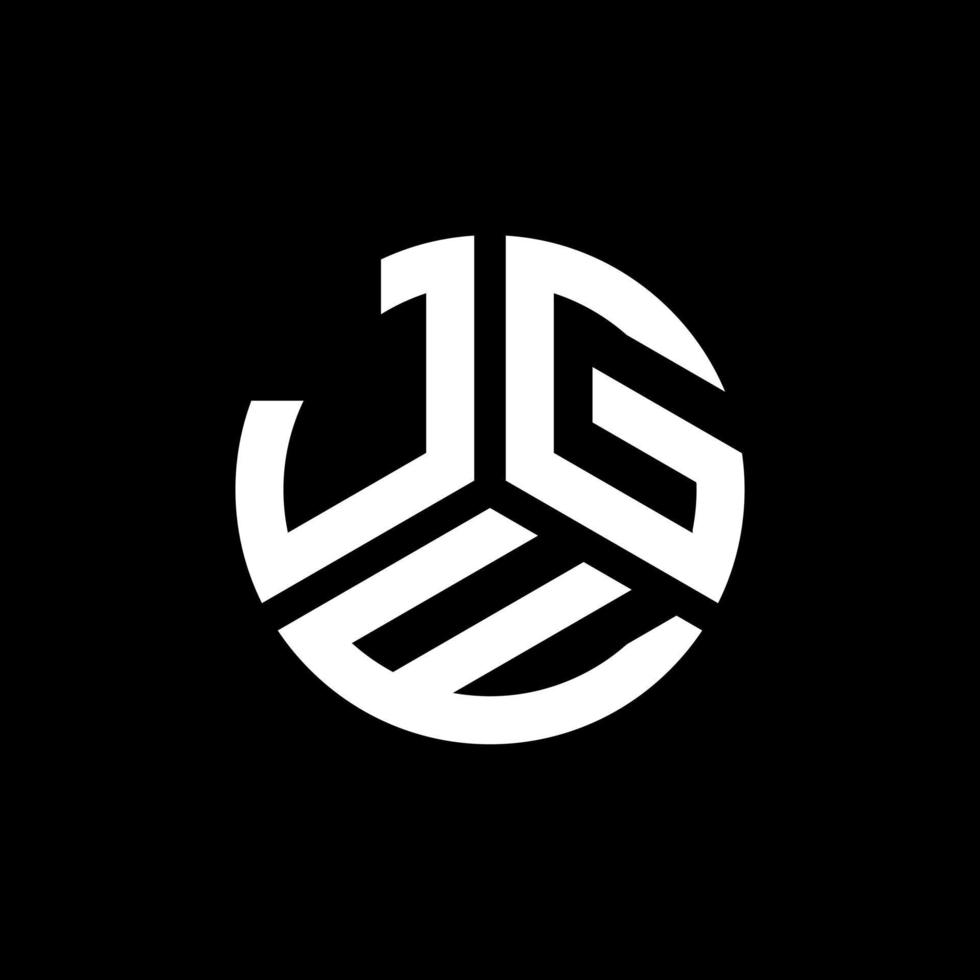création de logo de lettre jge sur fond noir. concept de logo de lettre initiales créatives jge. conception de lettre jge. vecteur