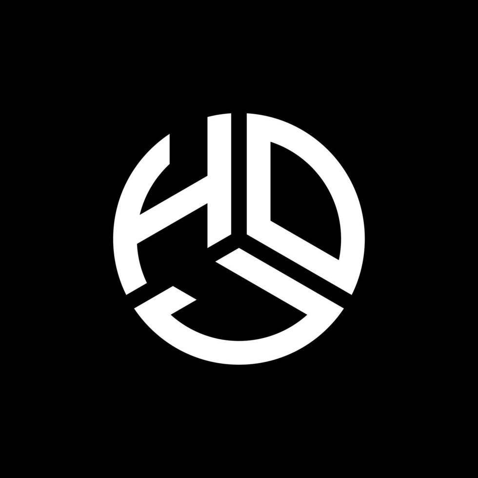 création de logo de lettre hoj sur fond blanc. concept de logo de lettre initiales créatives hoj. conception de lettre hoj. vecteur