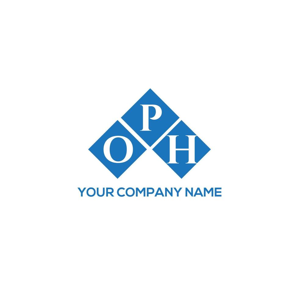 création de logo de lettre oph sur fond blanc. concept de logo de lettre initiales créatives oph. conception de lettre oph. vecteur