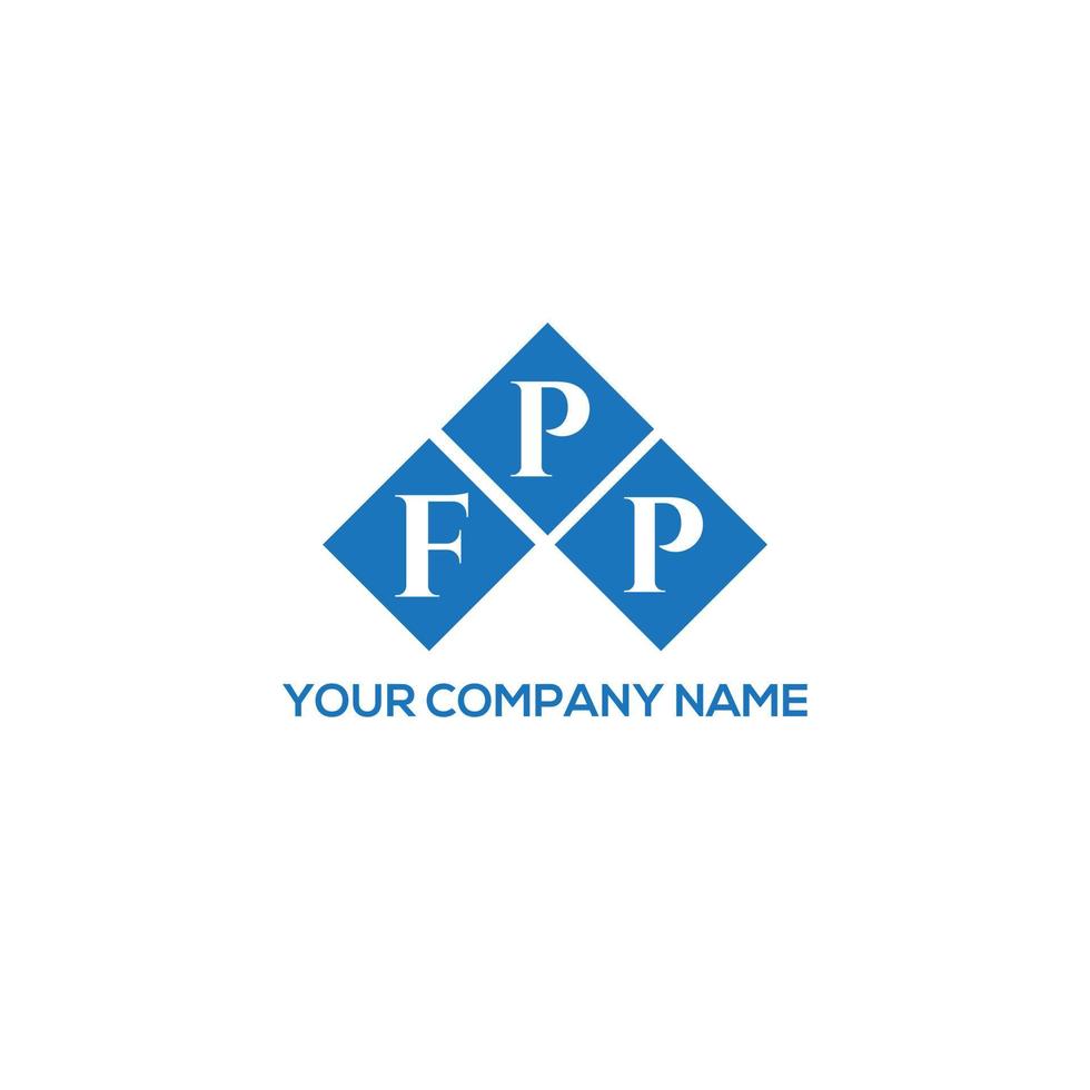 création de logo de lettre fpp sur fond blanc. concept de logo de lettre initiales créatives fpp. conception de lettre fpp. vecteur