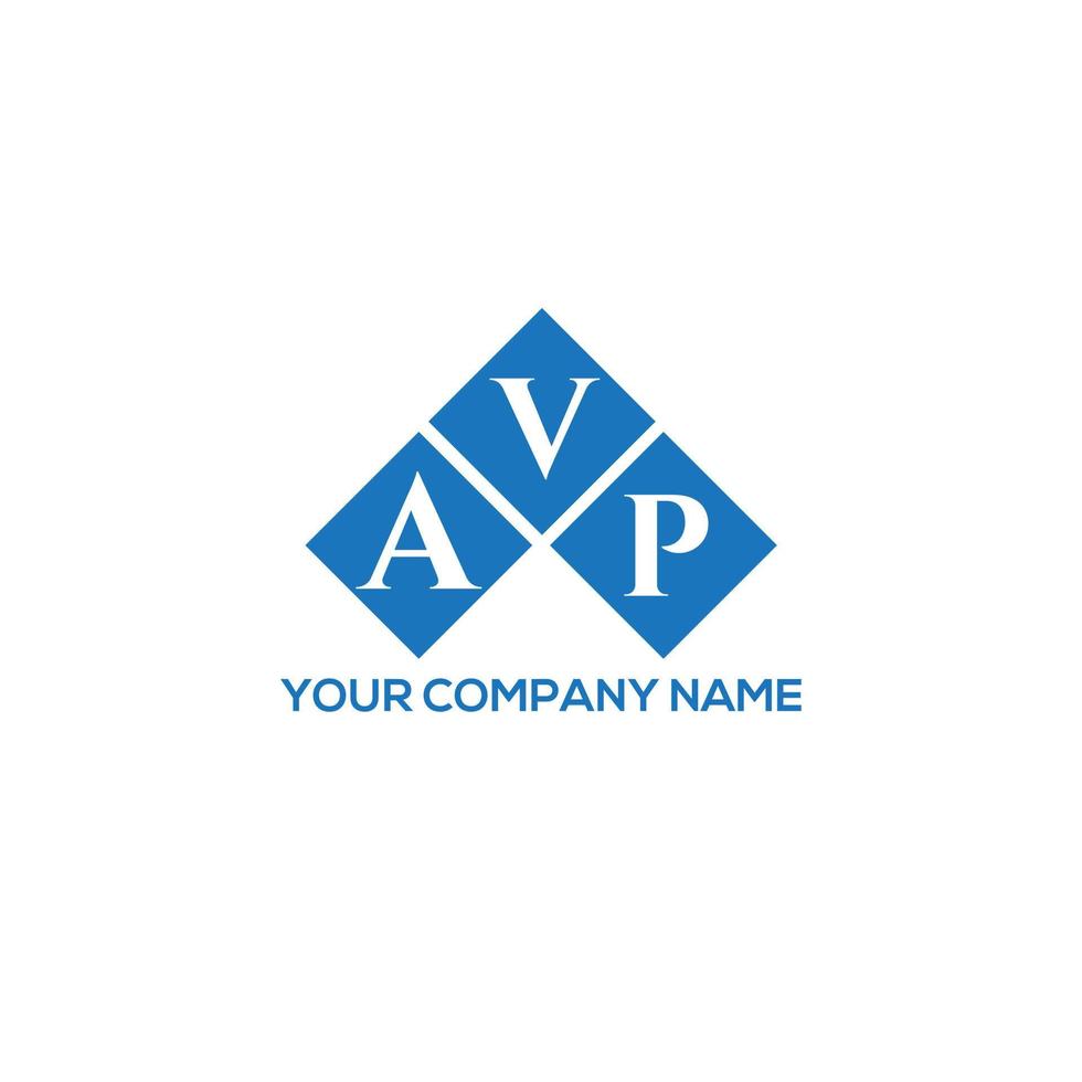 concept de logo de lettre initiales créatives avp. conception de lettre avp. création de logo de lettre avp sur fond blanc. concept de logo de lettre initiales créatives avp. conception de lettre avp. vecteur