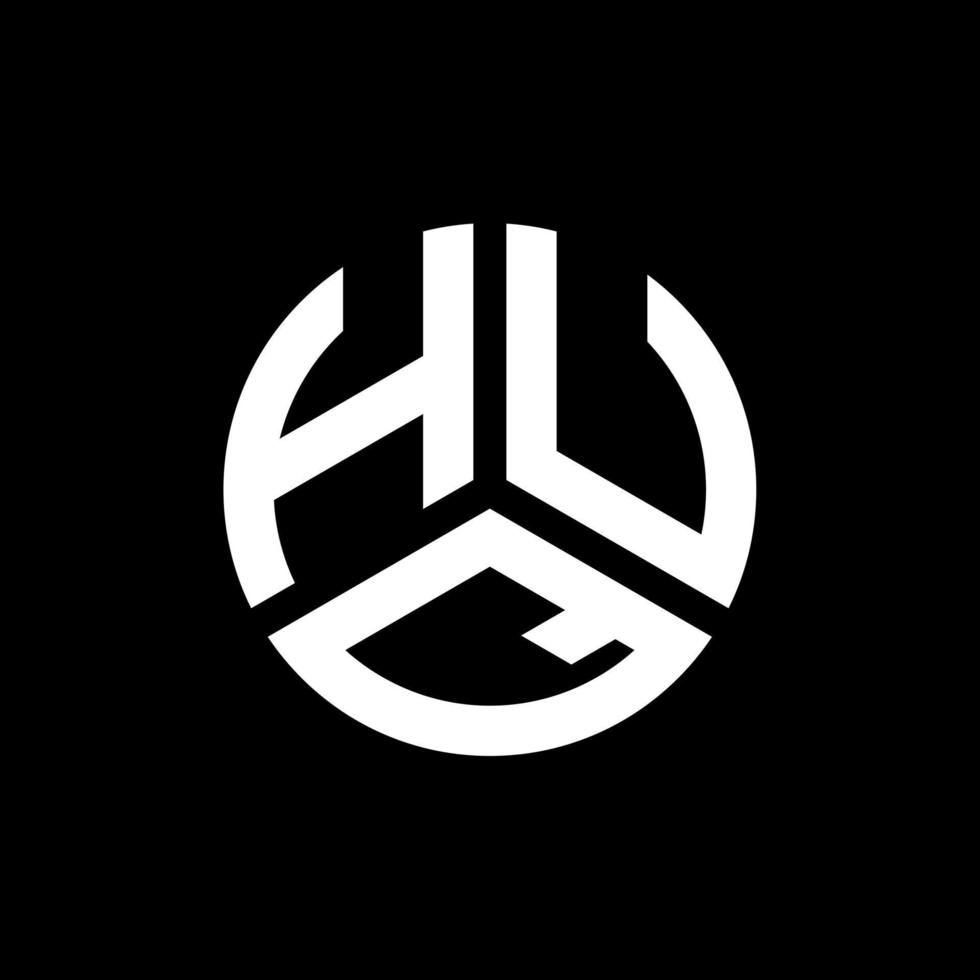 création de logo de lettre huq sur fond blanc. concept de logo de lettre initiales créatives huq. conception de lettre huq. vecteur