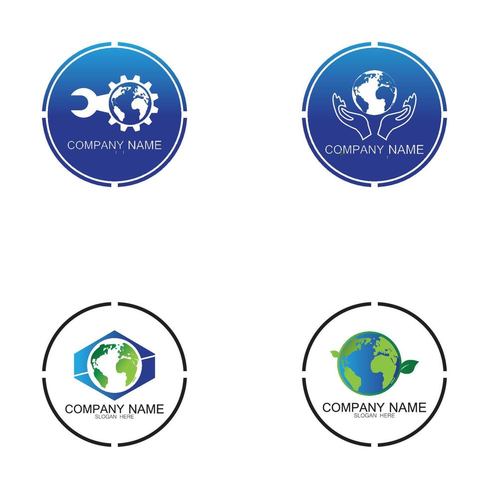 icône de vecteur de conceptions de logo du monde