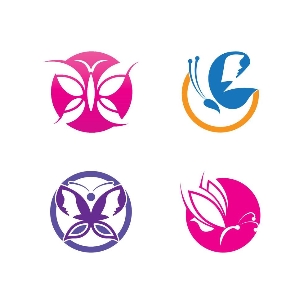 conception de vecteur icône logo papillon