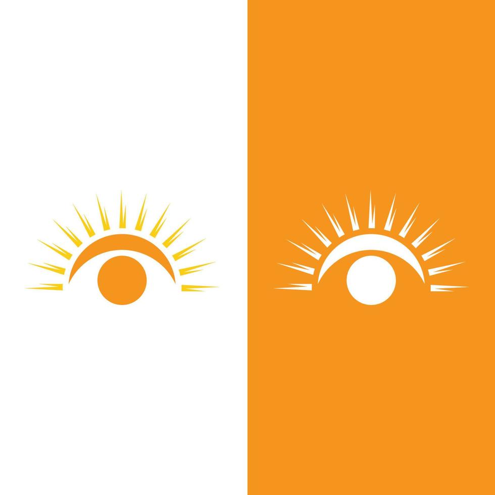 soleil, vecteur, illustration, icône, logo vecteur