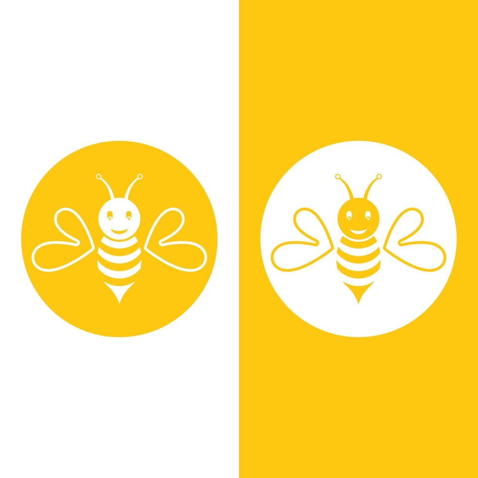 illustration d'icône vectorielle logo abeille vecteur