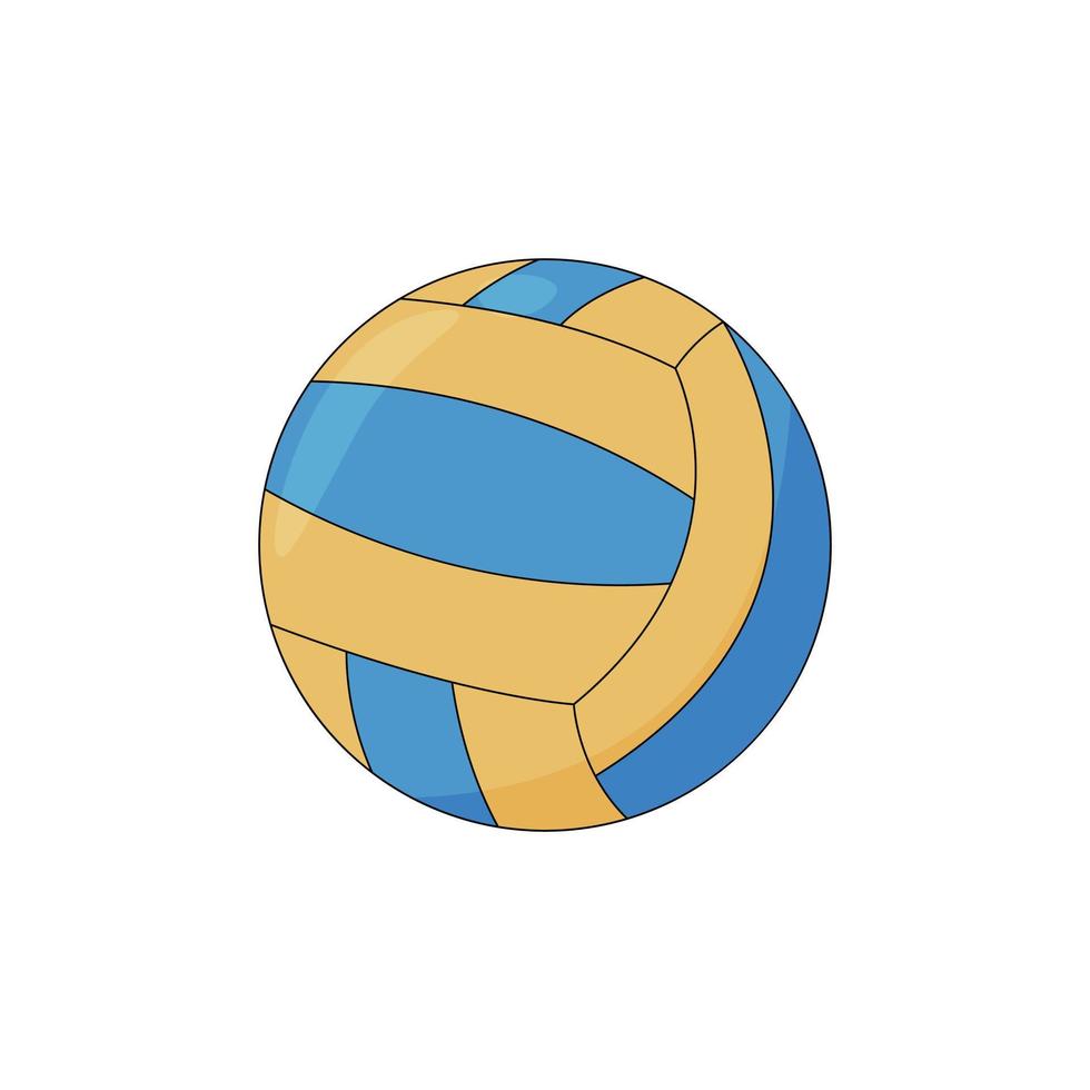 ballon de volley-ball isolé. jeu de sport d'équipe de volley-ball. illustration d'objet plat vectoriel