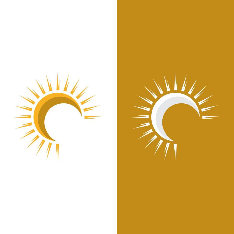 soleil, vecteur, illustration, icône, logo vecteur