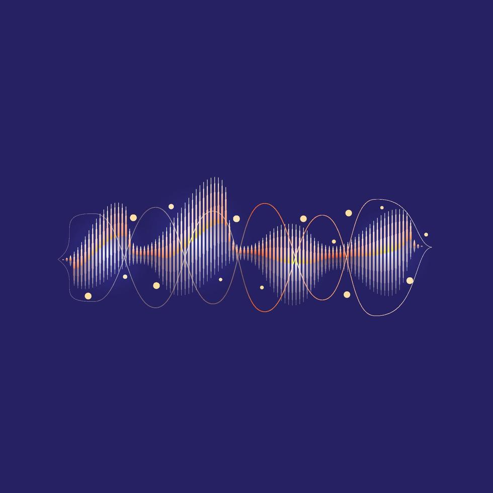 conception d'illustration vectorielle d'ondes sonores vecteur