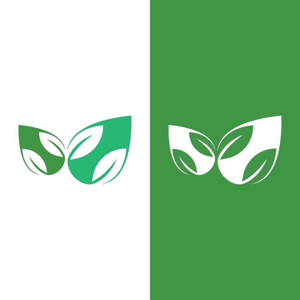 logos de l'écologie des feuilles d'arbre vert vecteur