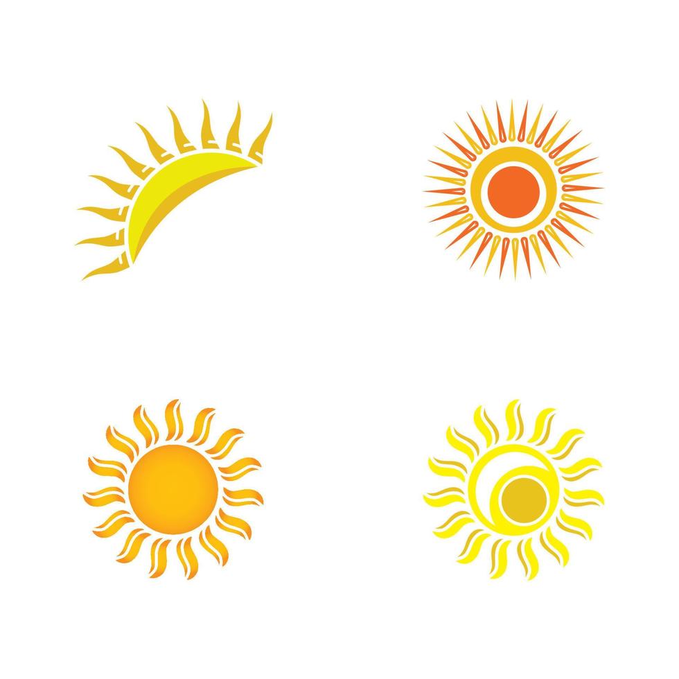 soleil, vecteur, illustration, icône, logo vecteur