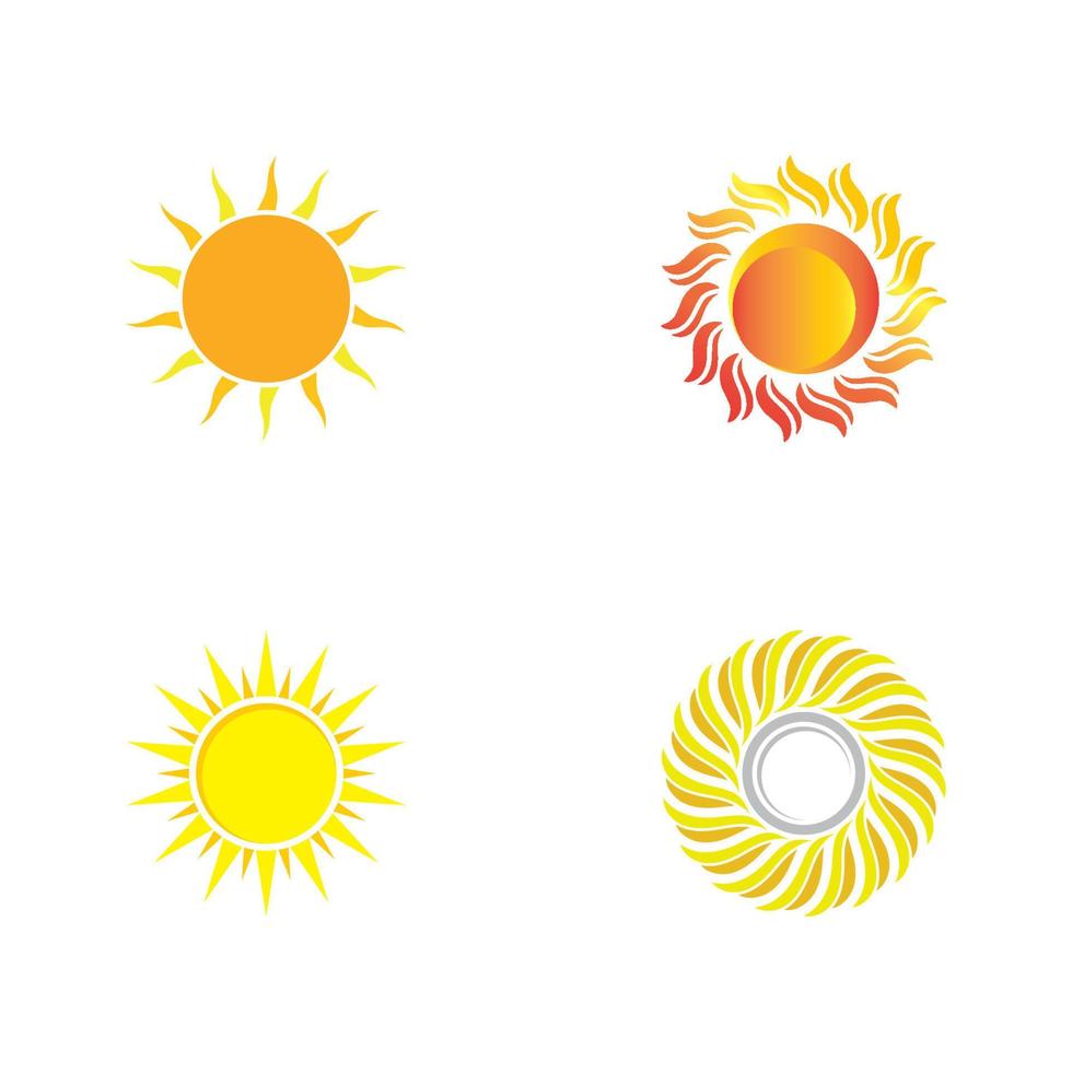 soleil, vecteur, illustration, icône, logo vecteur