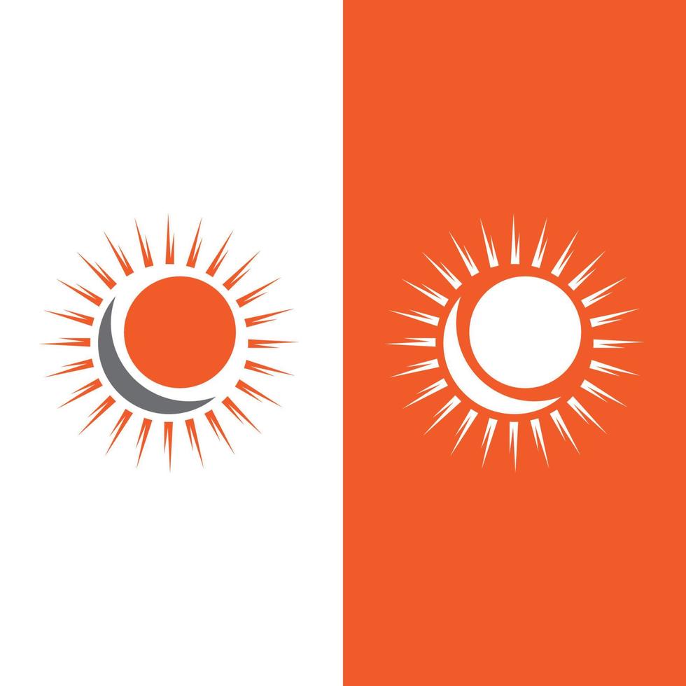 soleil, vecteur, illustration, icône, logo vecteur