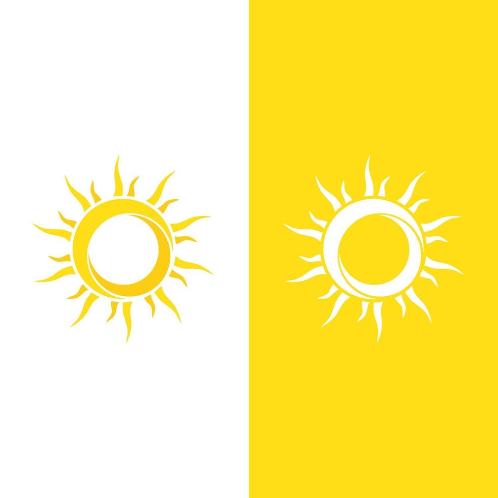 soleil, vecteur, illustration, icône, logo vecteur