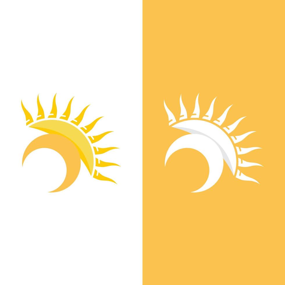 soleil, vecteur, illustration, icône, logo vecteur