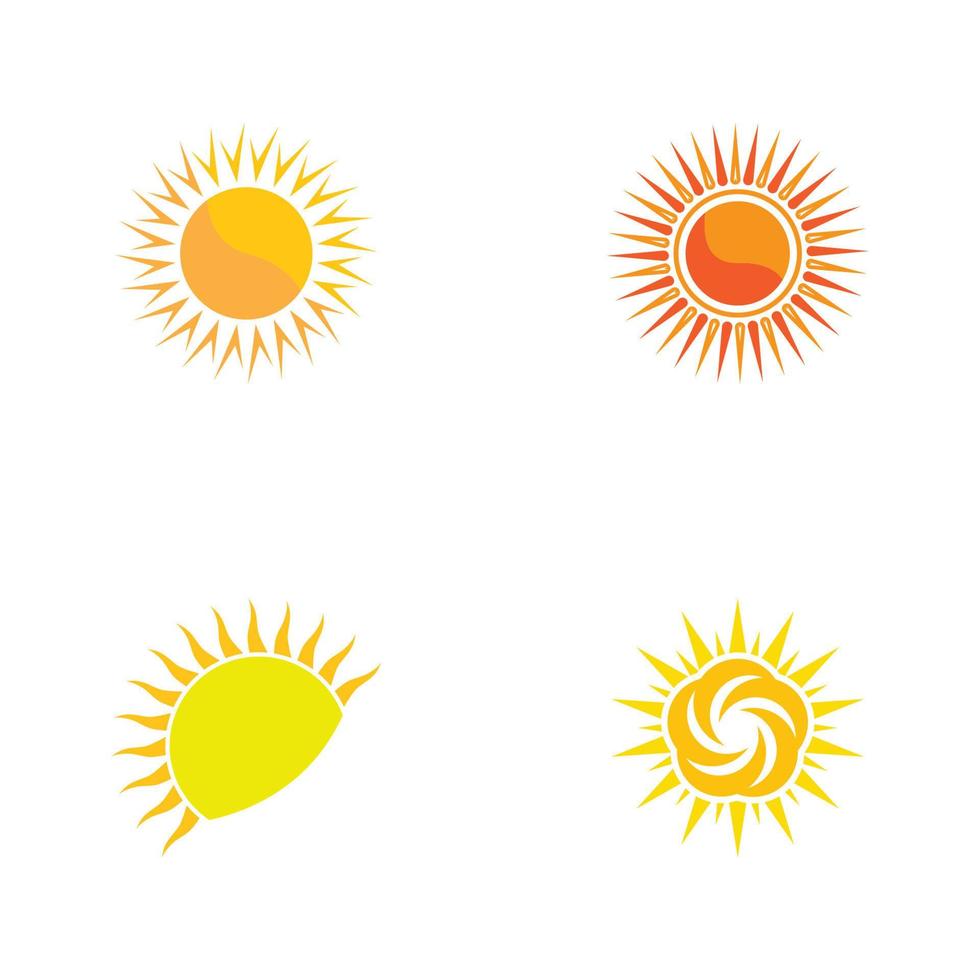 soleil, vecteur, illustration, icône, logo vecteur