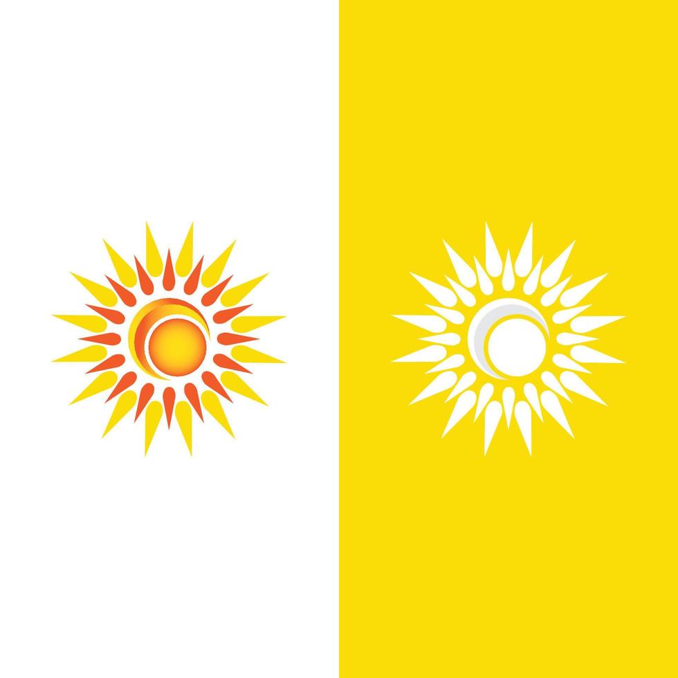 soleil, vecteur, illustration, icône, logo vecteur