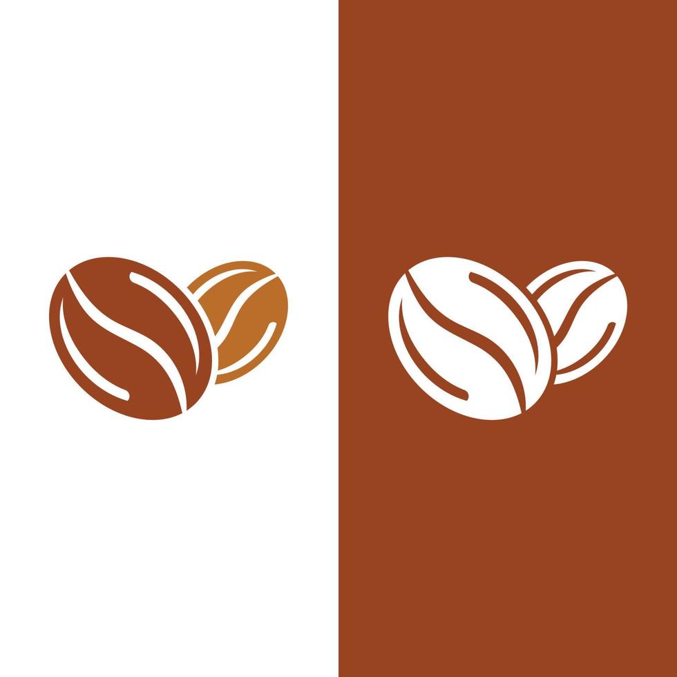 modèle de vecteur d'icône de grain de café