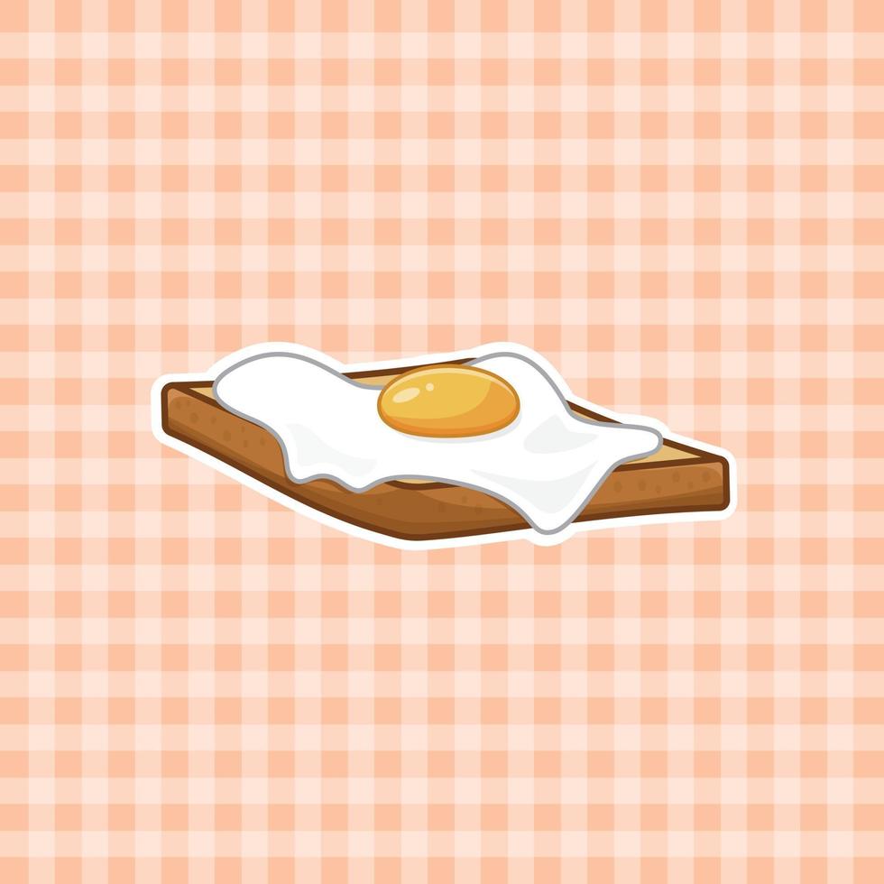 oeuf poché sur toast vecteur gratuit