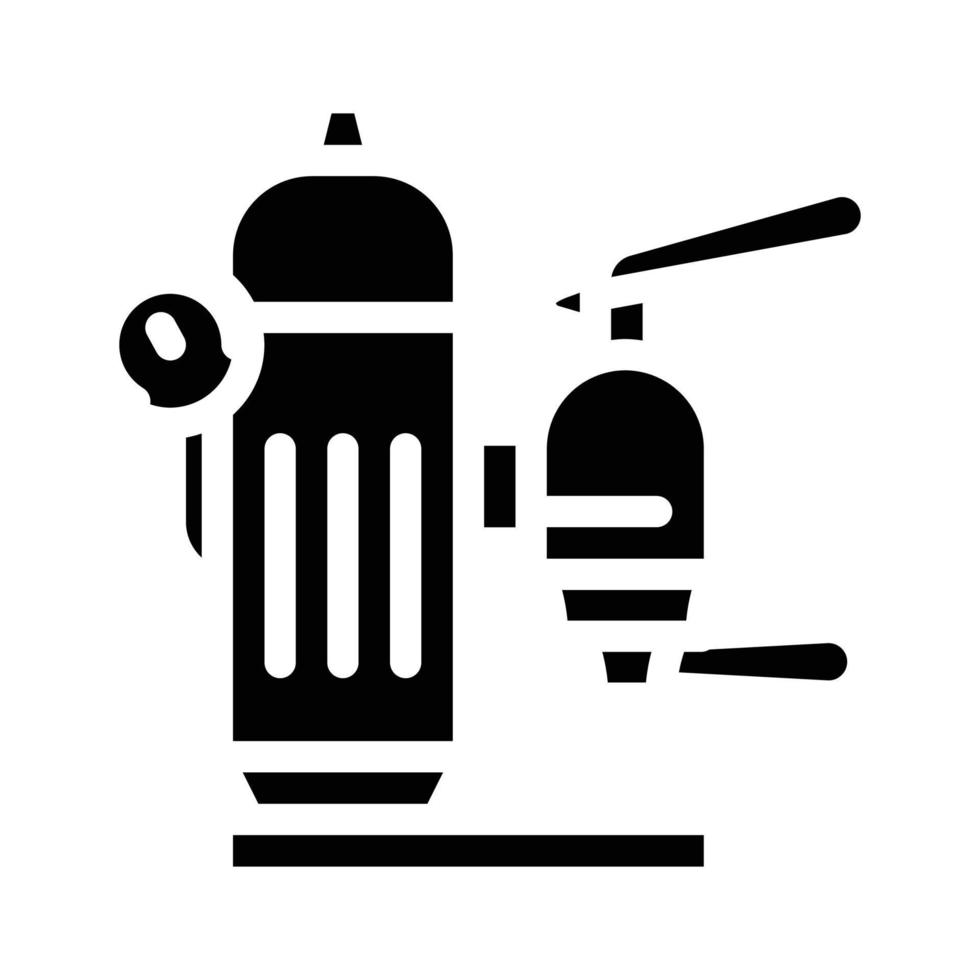 Illustration vectorielle de l'icône du glyphe de la cafetière à levier vecteur
