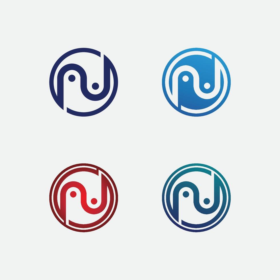 logo de lettre n et modèle de vecteur graphique de conception d'identité de police
