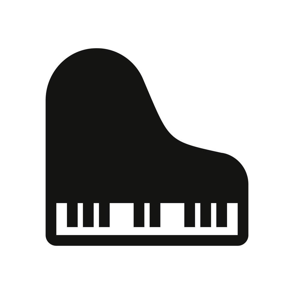 illustration de l'icône du piano, instrument de musique, tonalité. logo vectoriel adapté aux sites Web, aux applications