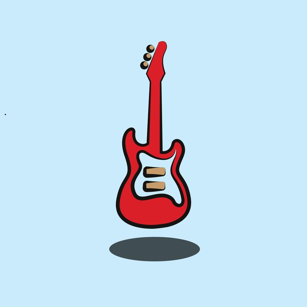 illustration du logo vectoriel de l'icône de la guitare. adapté à la conception web, au logo, à l'application.