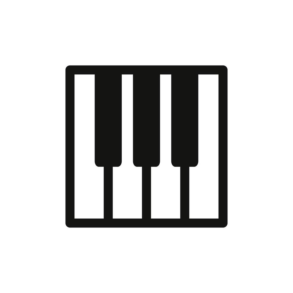 illustration de l'icône du piano, instrument de musique, tonalité. logo vectoriel adapté aux sites Web, aux applications