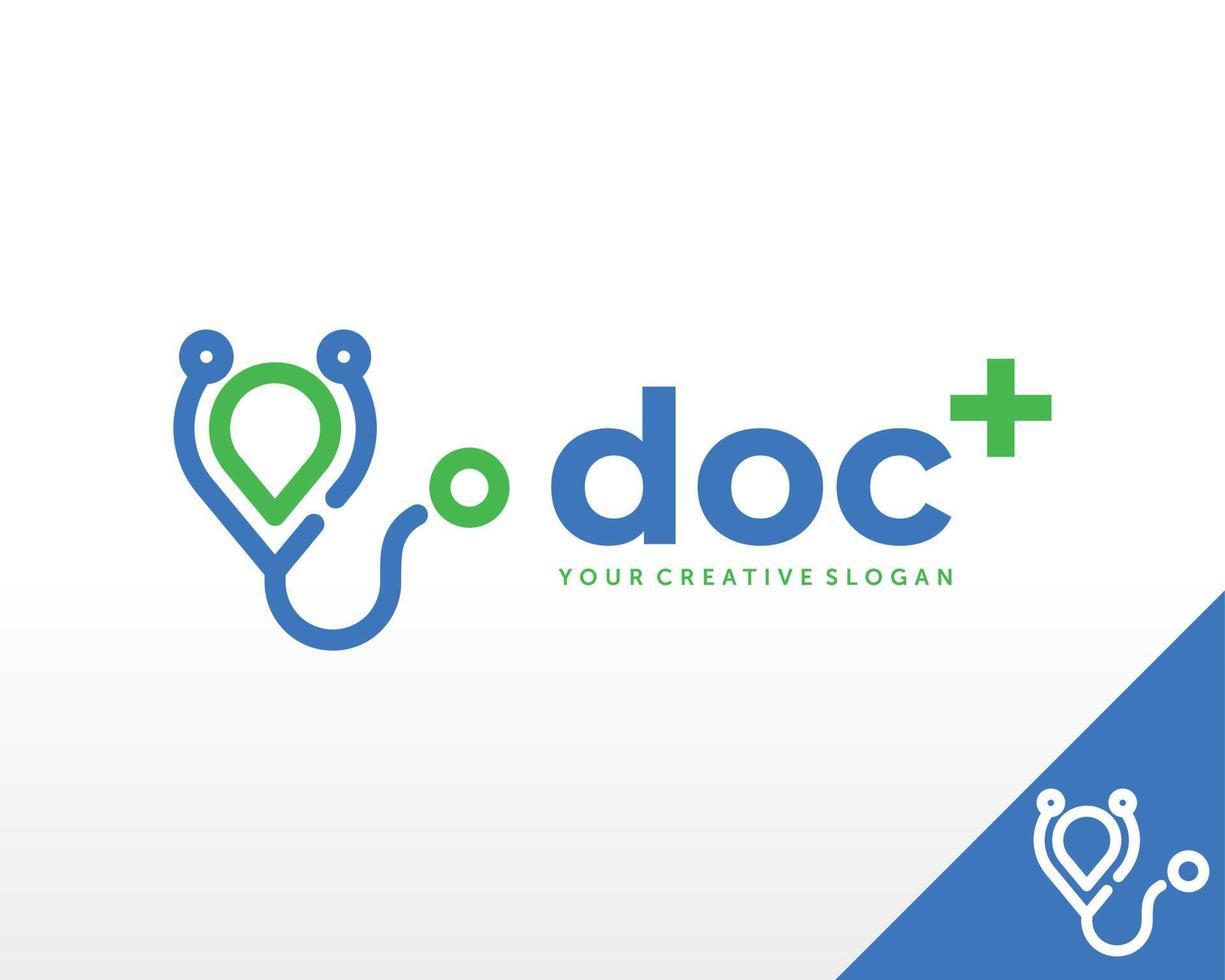 logo du médecin. vecteur de conception de logo de soins de santé et médicaux