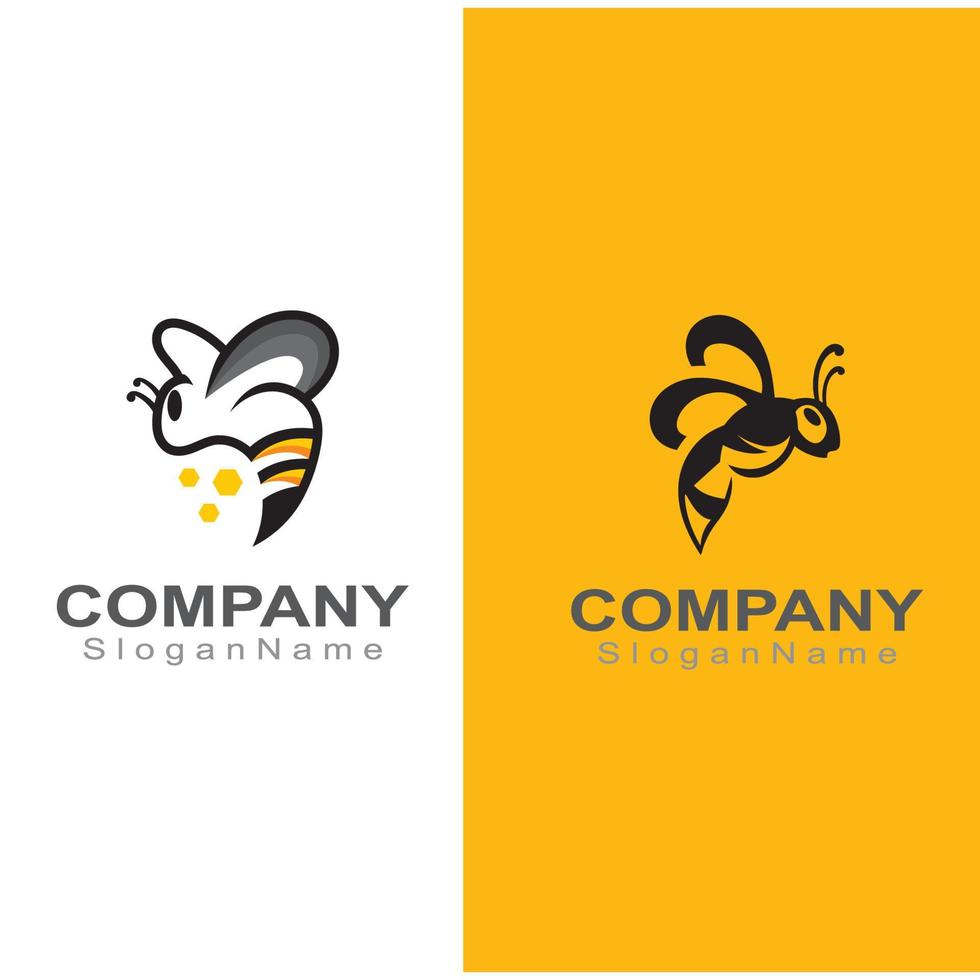 logo d'abeille inspiration créative simple pour la conception de vecteur de modèle d'entreprise