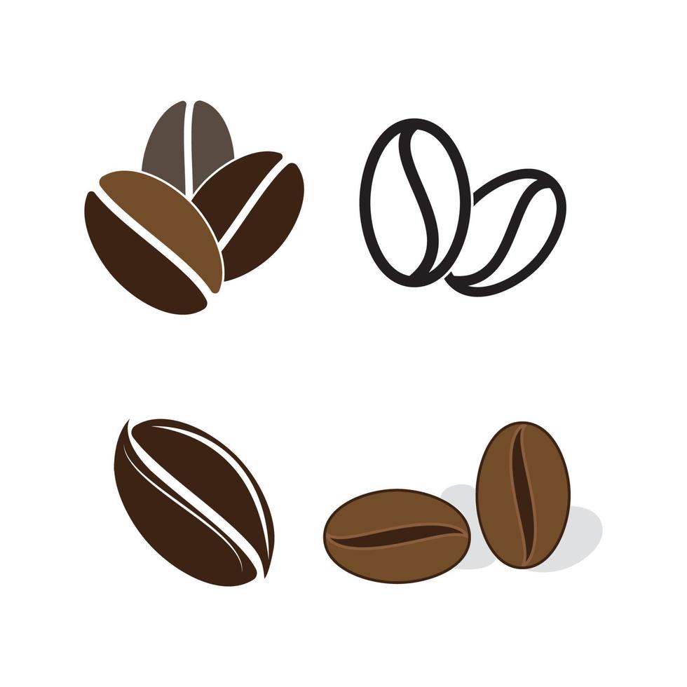 logo de grains de café vecteur