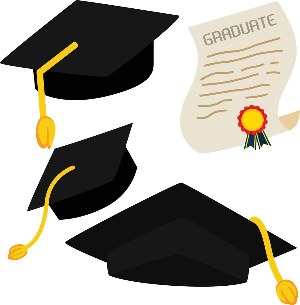 remise des diplômes éléments clipart vectoriel