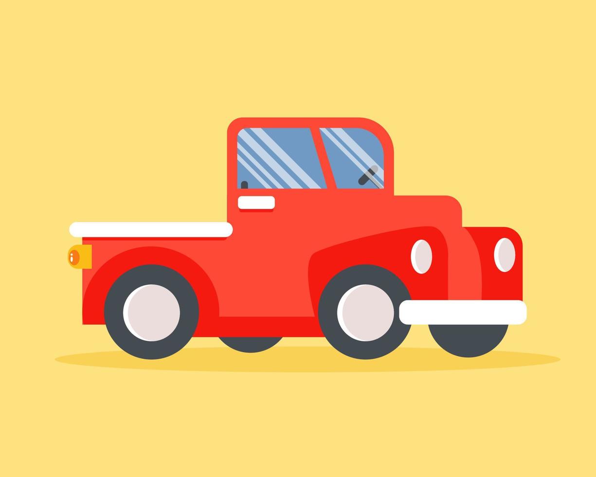 camionnette rouge. style de vecteur de dessin animé pour votre conception