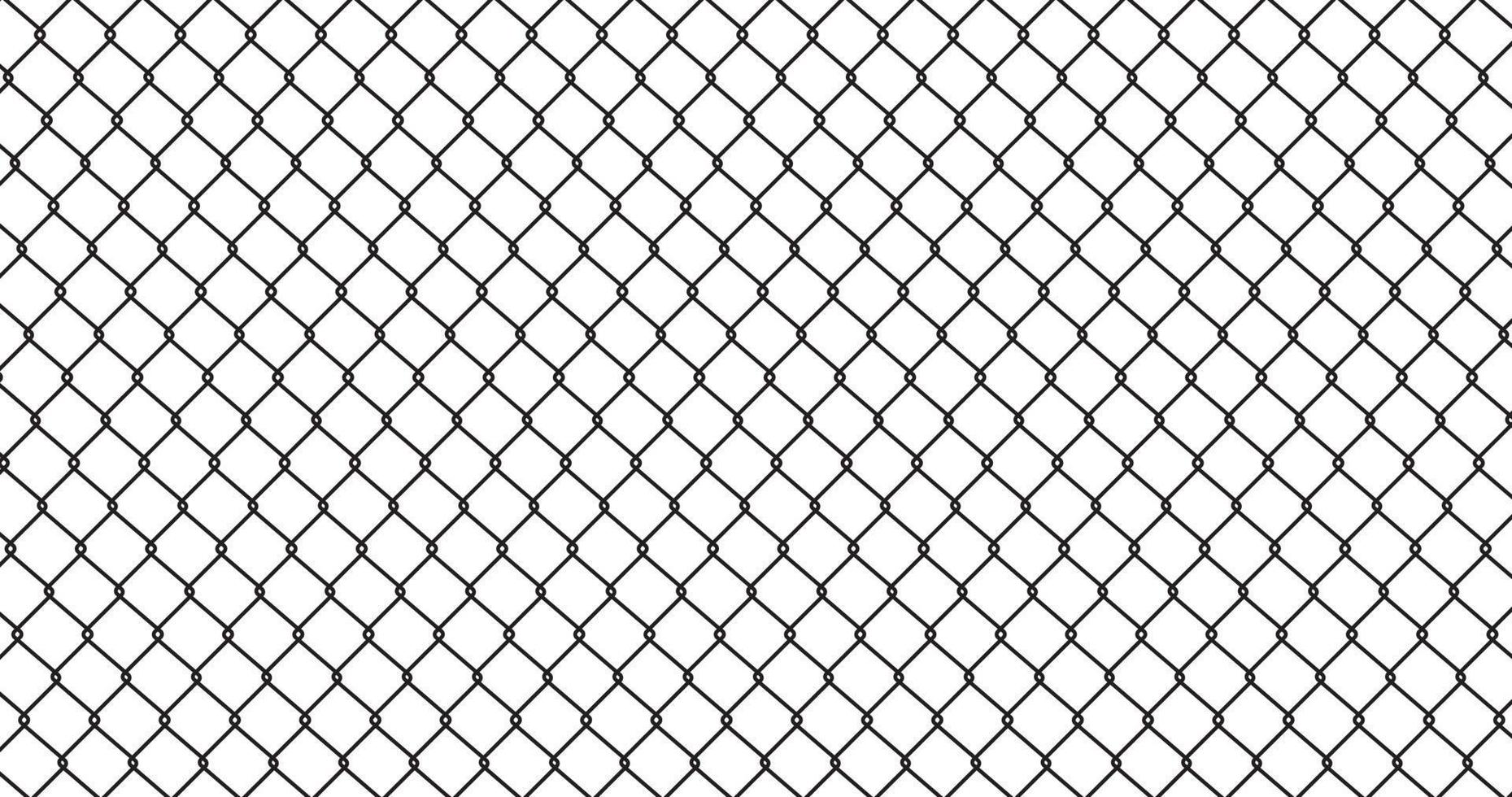 grille de lignes abstraites fond de texture transparente de treillis métallique, clôture de barrière de prison, propriété sécurisée, treillis métallique de clôture à maillons de chaîne. conception plate d'illustration vectorielle. isolé sur fond blanc. vecteur