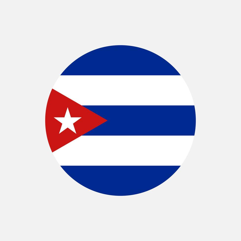 pays cubain. drapeau cubain. illustration vectorielle. vecteur
