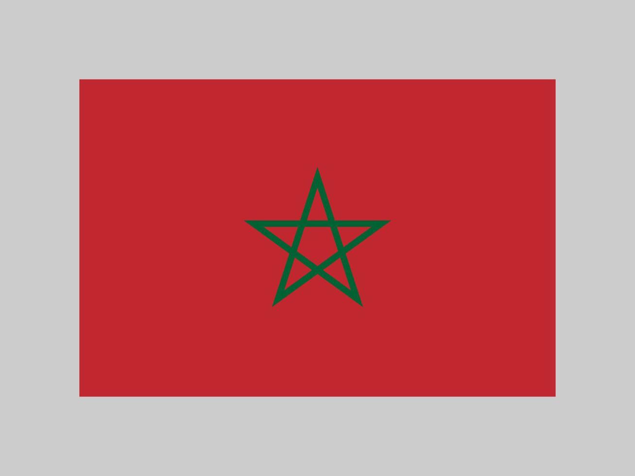 drapeau marocain, couleurs officielles et proportion. illustration vectorielle. vecteur