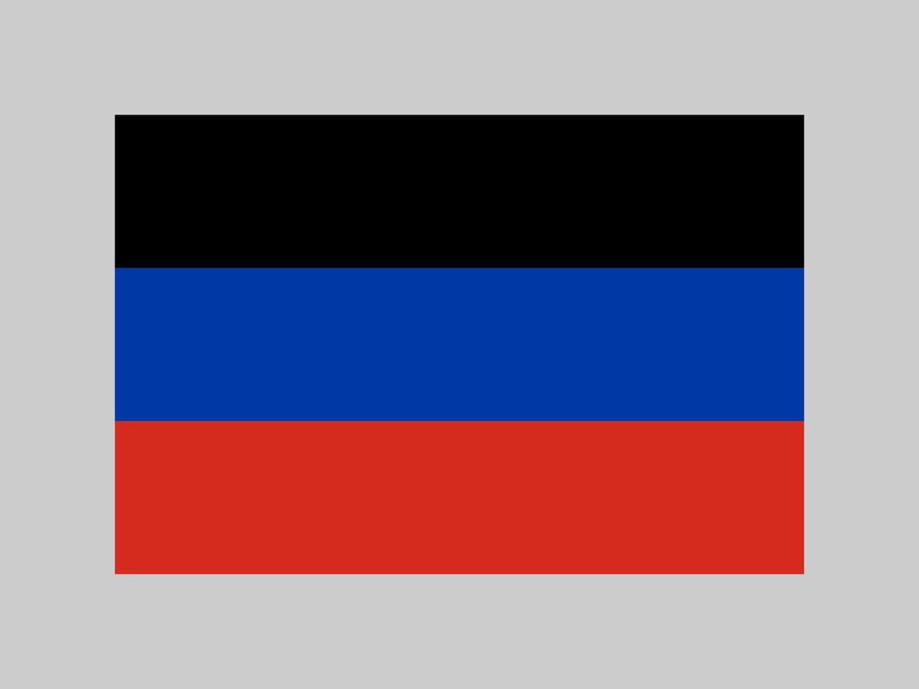 drapeau de la république de donetsk, couleurs officielles et proportion. illustration vectorielle. vecteur