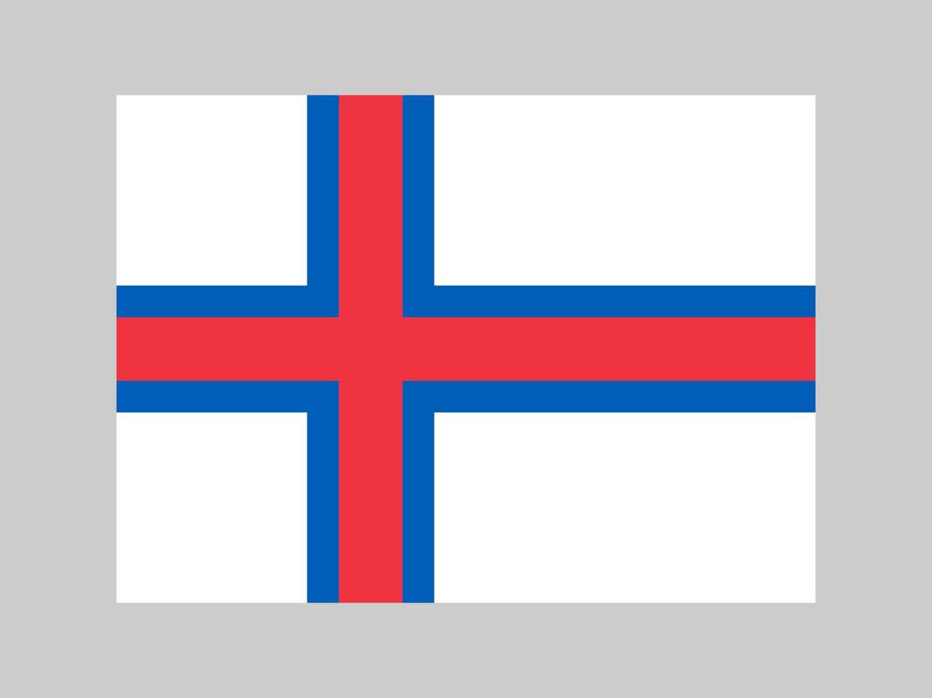 drapeau des îles féroé, couleurs officielles et proportion. illustration vectorielle. vecteur