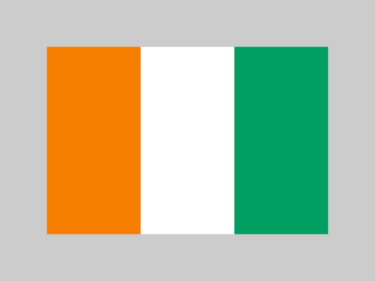 drapeau de la côte d'ivoire, couleurs officielles et proportion. illustration vectorielle. vecteur