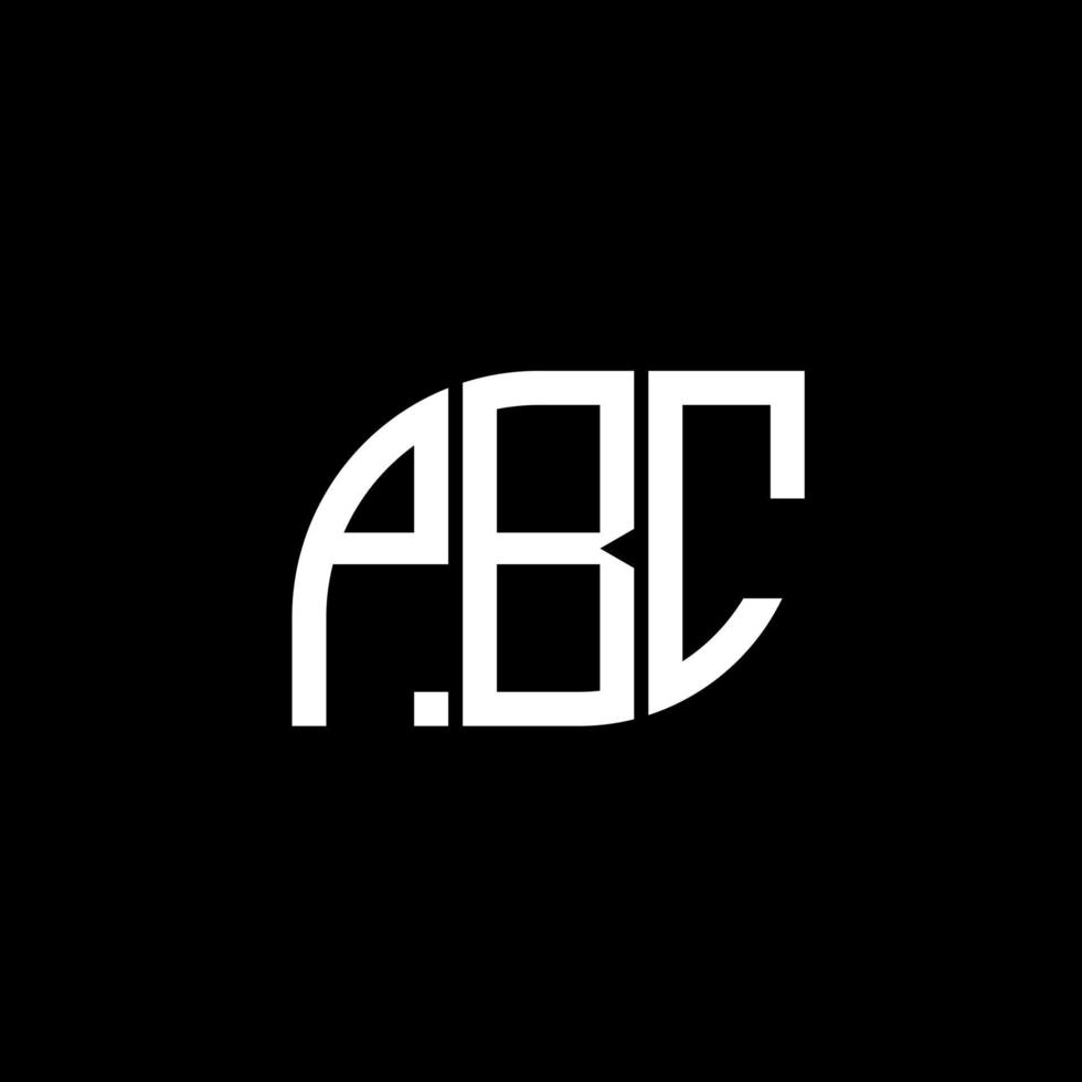 création de logo de lettre pbc sur fond noir.concept de logo de lettre initiales créatives pbc.conception de lettre vectorielle pbc. vecteur