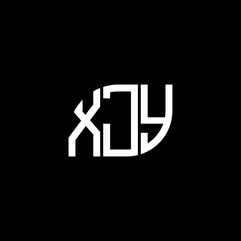 création de logo de lettre xjy sur fond noir. concept de logo de lettre initiales créatives xjy. conception de lettre xjy. vecteur