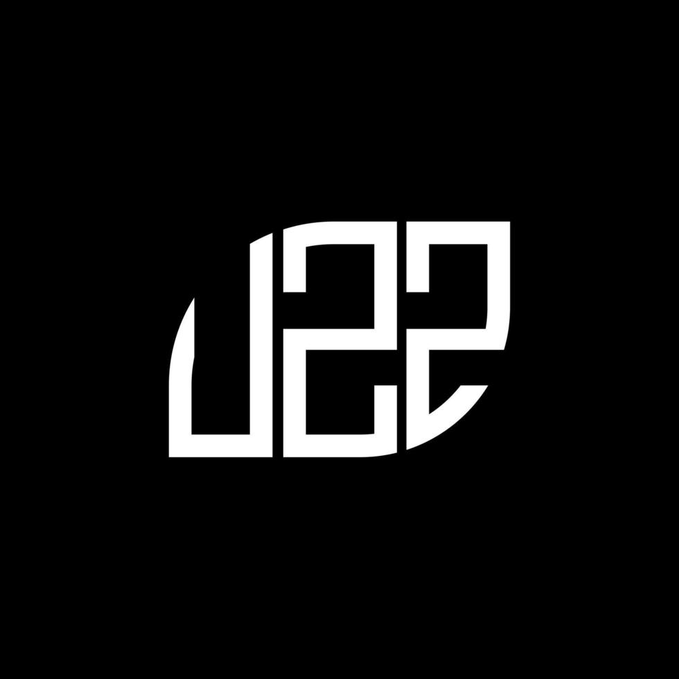 création de logo de lettre uzz sur fond noir. concept de logo de lettre initiales créatives uzz. conception de lettre uzz. vecteur