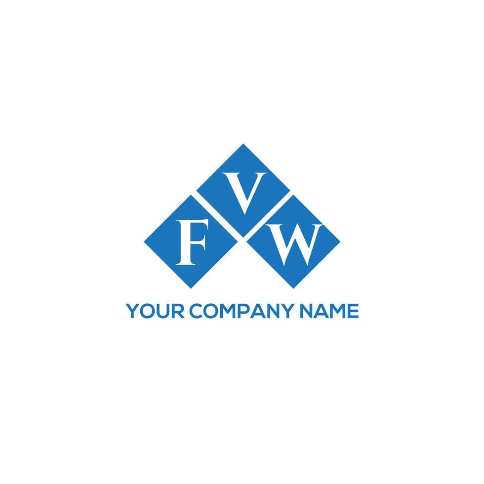 création de logo de lettre fvw sur fond blanc. concept de logo de lettre initiales créatives fvw. conception de lettre fvw. vecteur