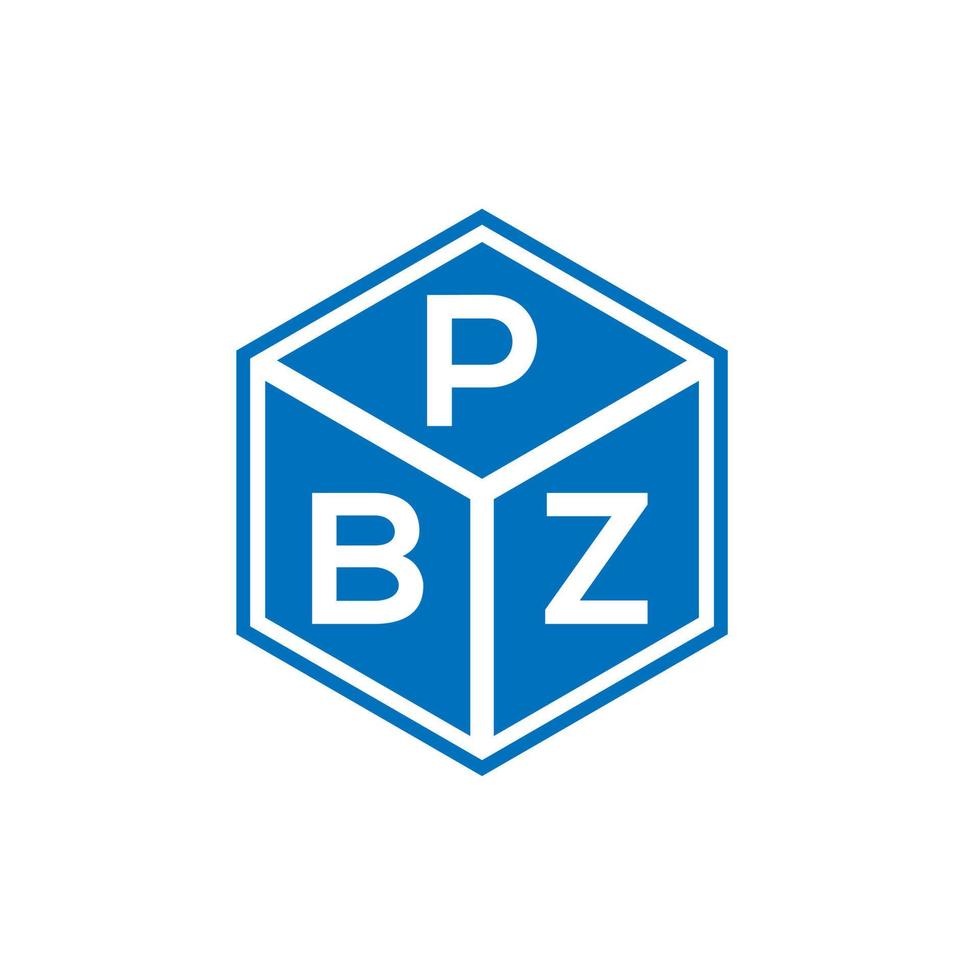 création de logo de lettre pbz sur fond noir. concept de logo de lettre initiales créatives pbz. conception de lettre pbz. vecteur