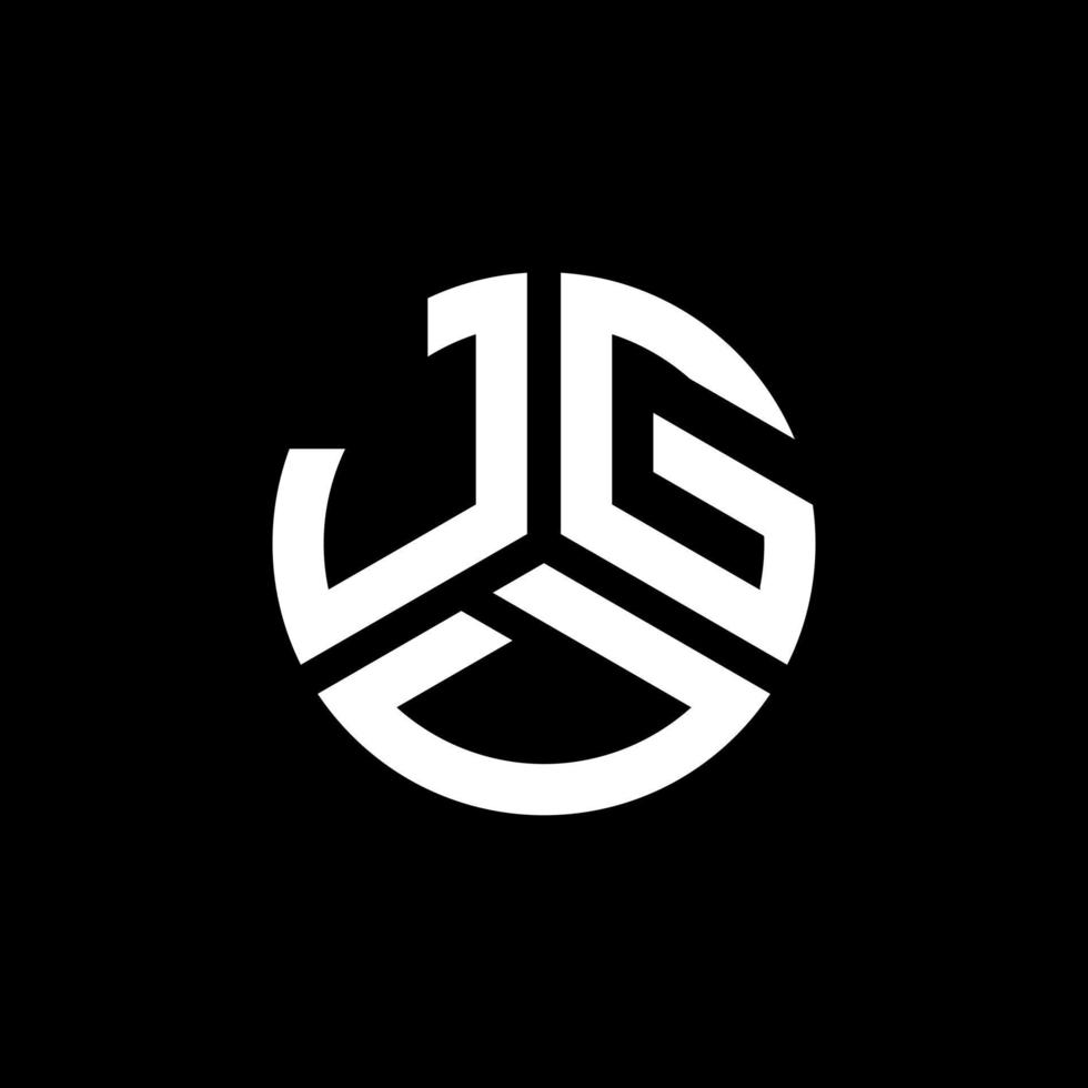 création de logo de lettre jgd sur fond noir. concept de logo de lettre initiales créatives jgd. conception de lettre jgd. vecteur