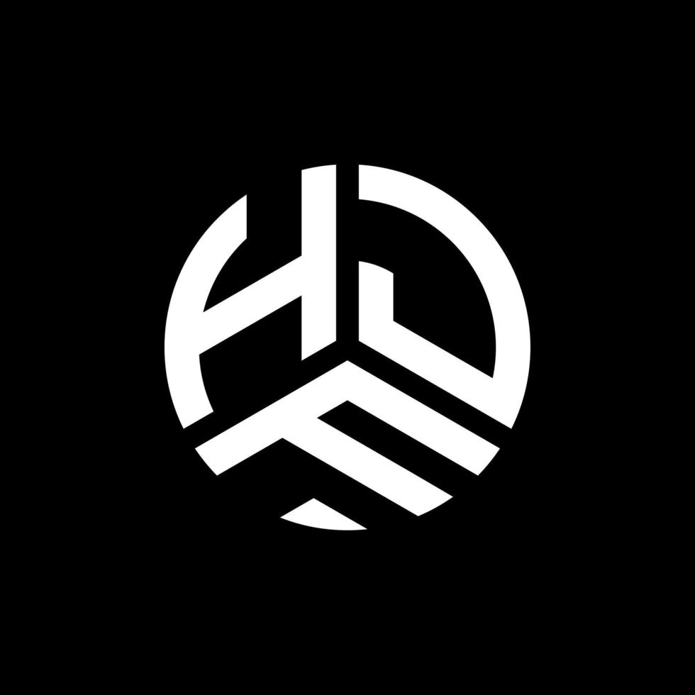 création de logo de lettre hjf sur fond blanc. concept de logo de lettre initiales créatives hjf. conception de lettre hjf. vecteur