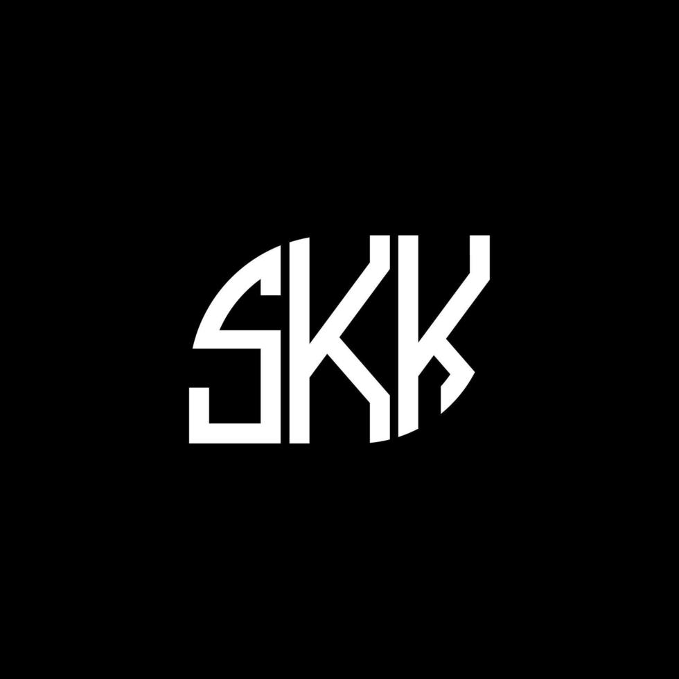 . skk lettre design.skk lettre logo design sur fond noir. concept de logo de lettre initiales créatives skk. skk lettre design.skk lettre logo design sur fond noir. s vecteur