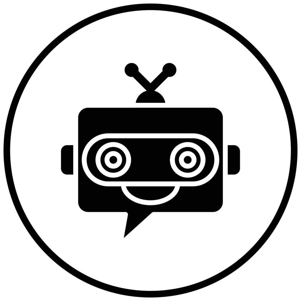 style d'icône de chatbot vecteur