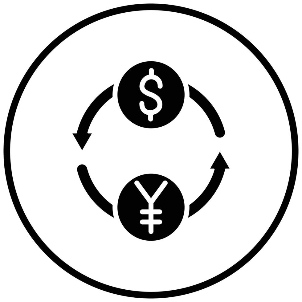 style d'icône de taux de change vecteur